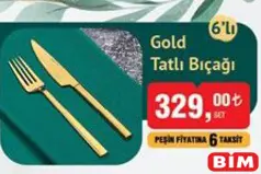 GOLD TATLI BIÇAĞI 6'LI